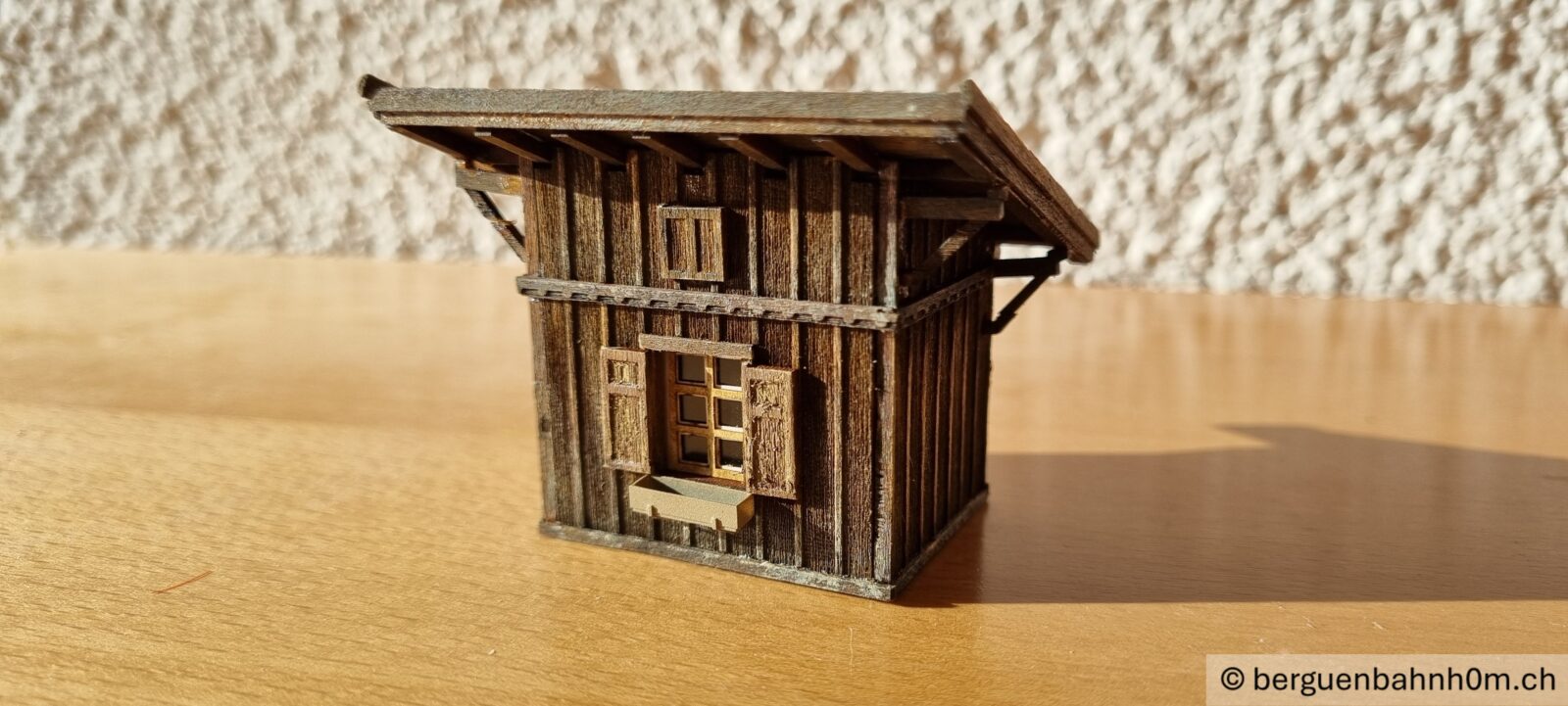 Bhf. Bergün: Kleiner Schuppen (mein Erstlingswerk)